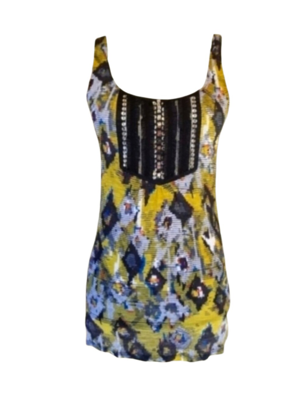 Vintage 70's Style Sequin Print Tank Top Tee